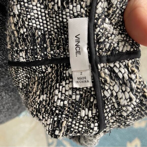 Vince open front drape boucle sweater cardigan blazer jacket size 2 - Picture 5 of 6